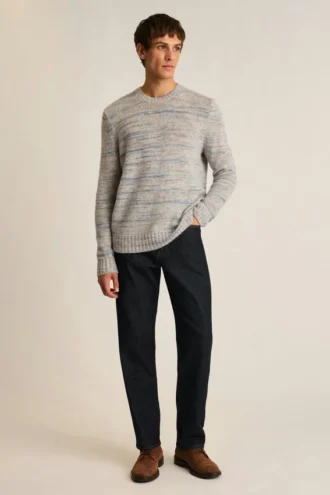 Pull en mélange d&rsquo;alpaga teint par sections