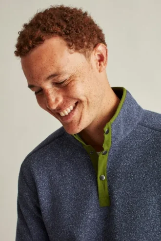 Pull en molleton à boutons-pression