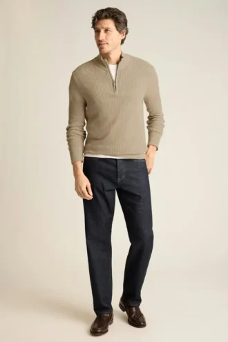 Pull à fermeture éclair quart de longueur pour homme par Bonobos | Linge de coton italien de luxe