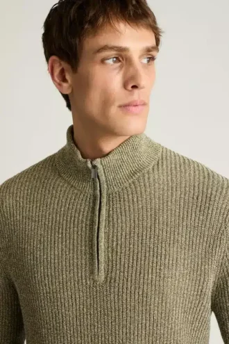 Pull à fermeture éclair quart de longueur pour homme par Bonobos | Linge de coton italien de luxe