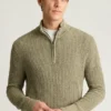 Pull à fermeture éclair quart de longueur pour homme par Bonobos | Linge de coton italien de luxe