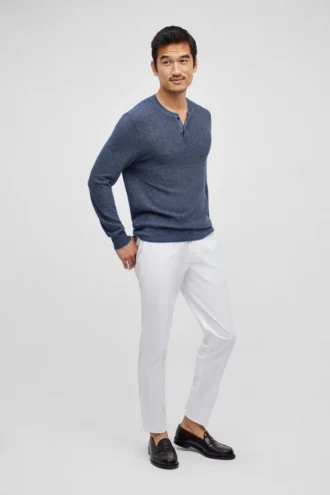 Pull Henley en coton écologique