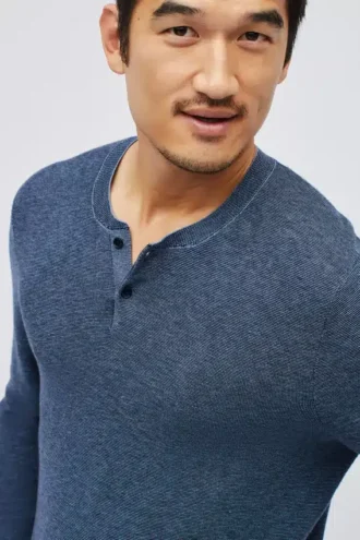 Pull Henley en coton écologique