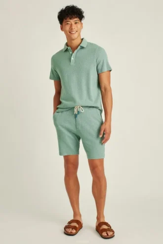 Short léger en tissu gaufré