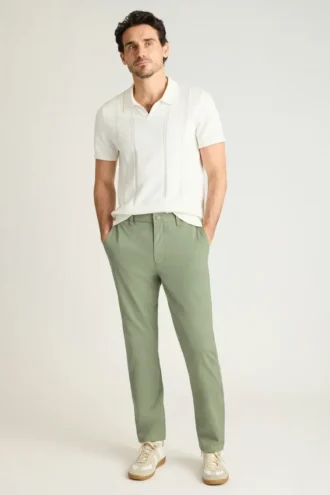 Stretch Washed Chino : coupe ajustée et Slim Fit