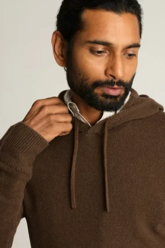 Sweat à capuche en cachemire italien