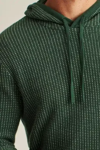 Sweat à capuche en coton et cachemire