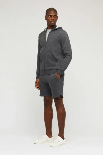 Sweat à capuche en molleton brossé