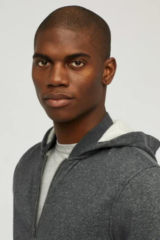 Sweat à capuche en molleton brossé