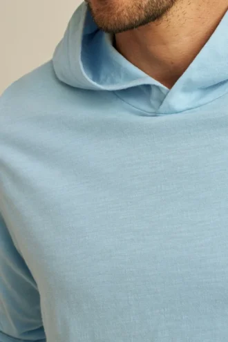 Sweat à capuche slub délavé au soleil