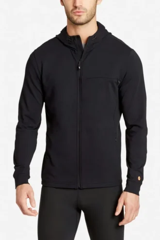 Sweat à capuche zippé intégral extensible