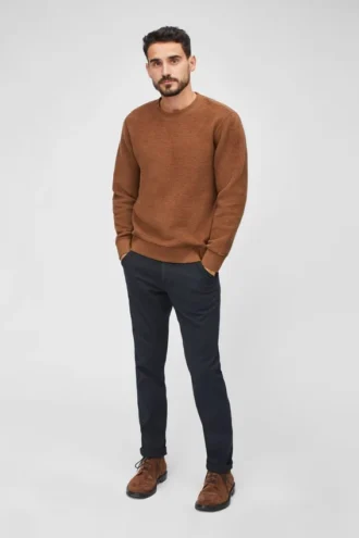 Sweat-shirt à col rond en molleton