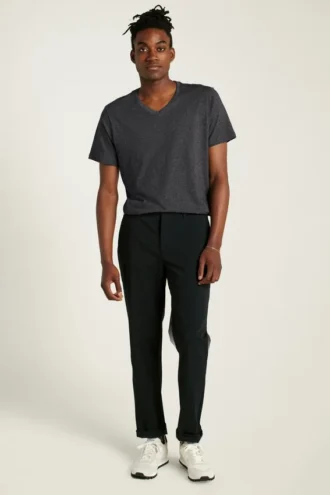 T-shirt à col en V en coton biologique