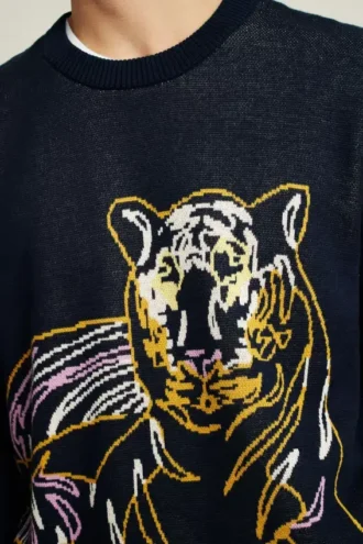 T-shirt à col rond Electric Tiger