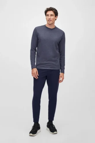 T-shirt à col rond en jersey gaufré léger