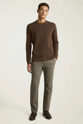 T-shirt à col rond gaufré