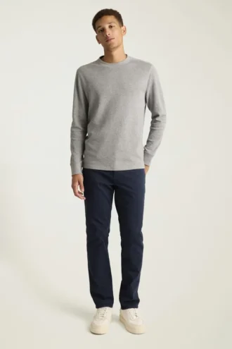 T-shirt à col rond gaufré