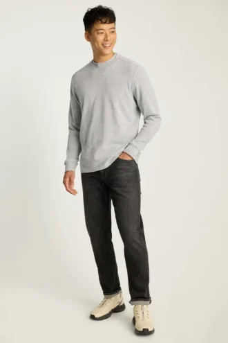 T-shirt à col rond gaufré