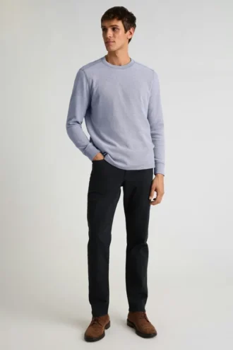 T-shirt à col rond gaufré