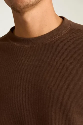 T-shirt à col rond gaufré