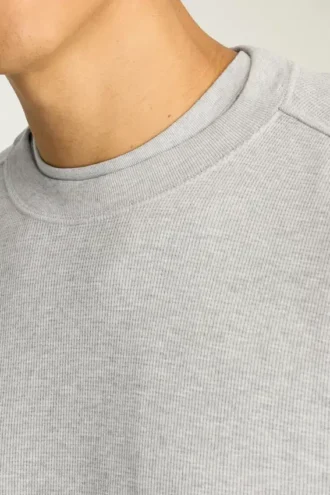 T-shirt à col rond gaufré