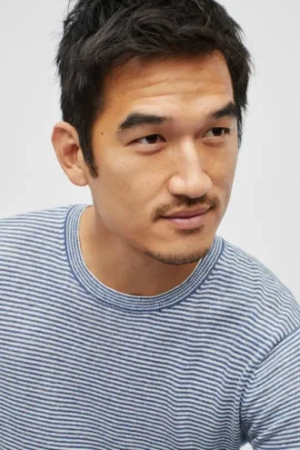 T-shirt en lin : léger, à manches longues et rayé