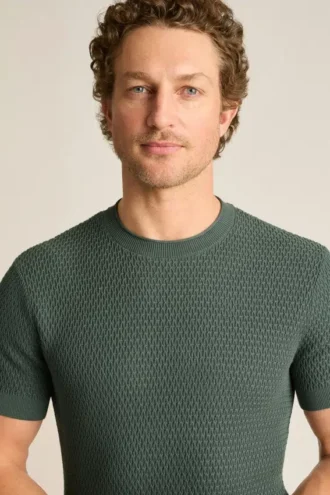 T-shirt en maille pour homme par Bonobos | Un incontournable raffiné pour les superpositions en coton