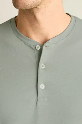 T-shirt à manches courtes et col Henley Jetsetter Performance