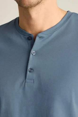 T-shirt à manches courtes et col Henley Jetsetter Performance