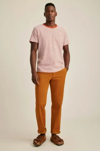 T-shirt rayé à effet flammé