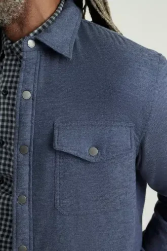 Veste-chemise doublée en polaire Teddy