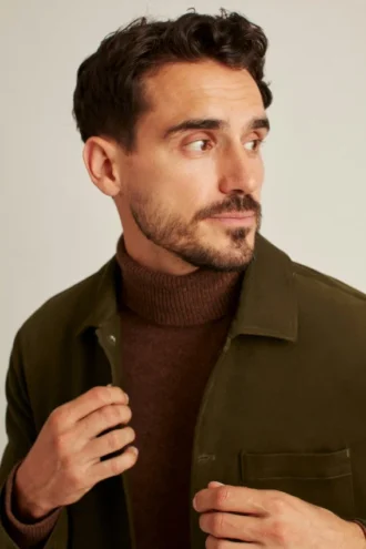 Veste de travail en coton italien suédé