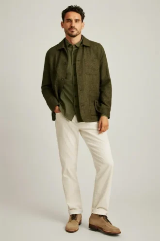 Veste de travail en tweed britannique