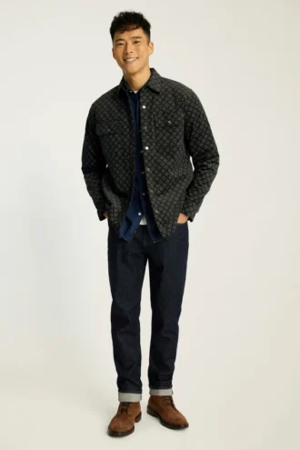 Veste matelassée en velours côtelé pour homme | Manteaux et vestes en velours côtelé matelassé